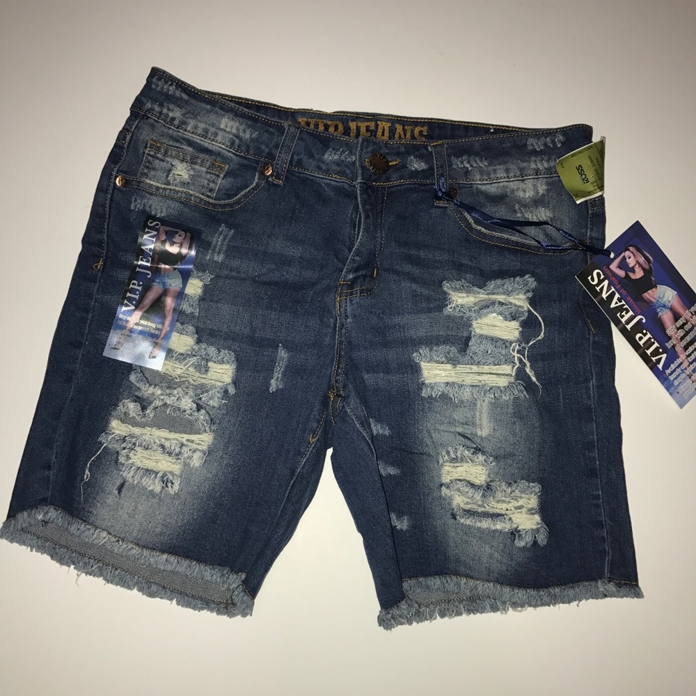 Distressed Jean Shorts